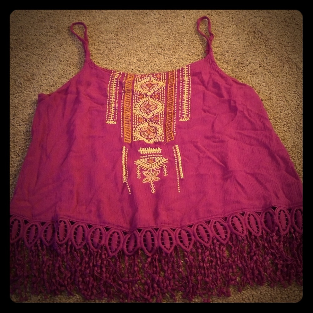 Magenta Boho cami Size M